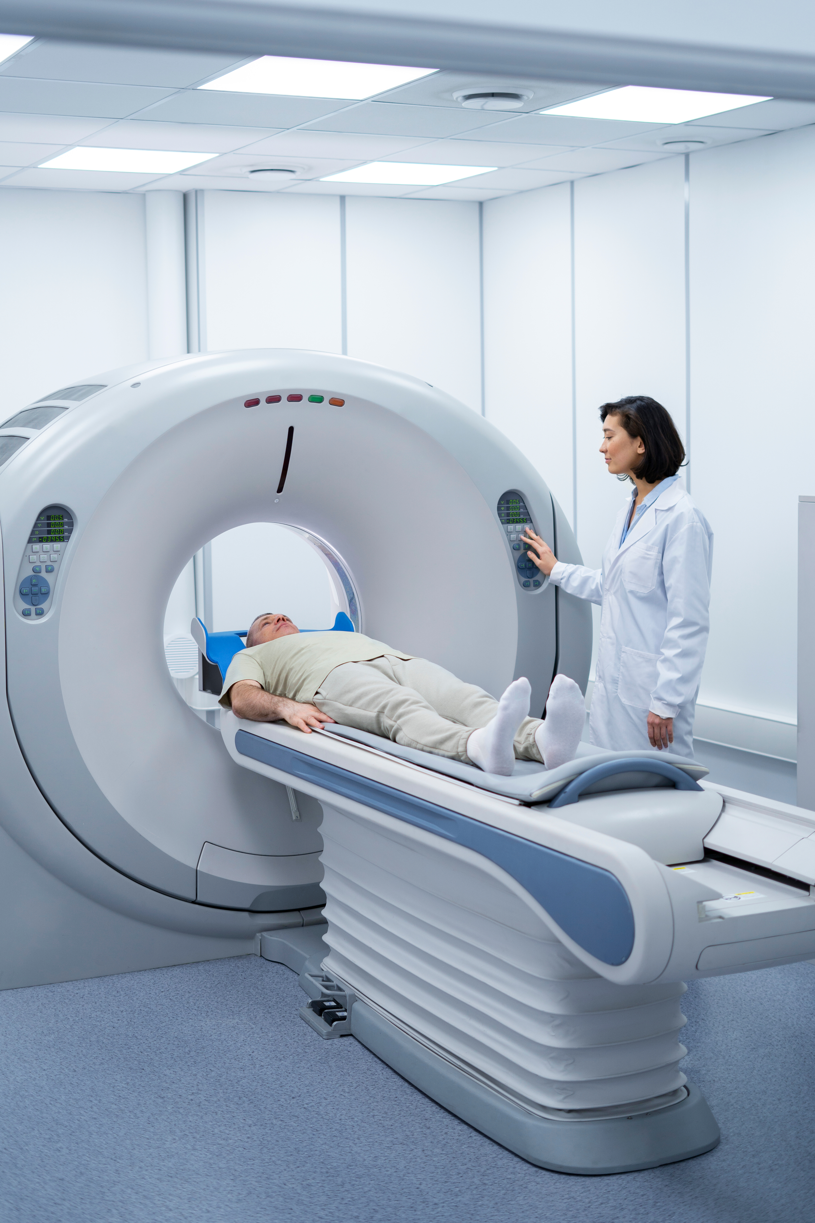 Patient undergoing CT scan